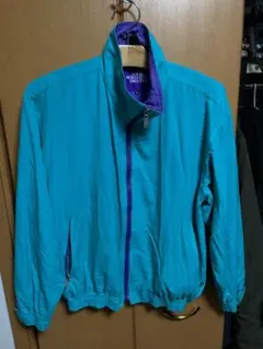 ノースフェイス 日本製 ナイロンジャケット 青×紫 THE NORTH FACE