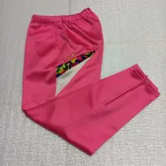 ピンクジャージパンツ カラフル切り替え160レトロ未着用