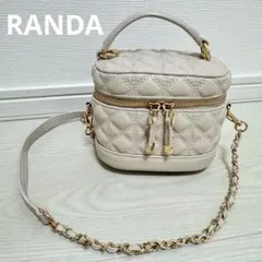 RANDA 2WAY ミニ　バニティバッグ キルティング アイボリー　ショルダー