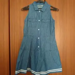 H&M デニム ノースリーブワンピース 140cm　-117