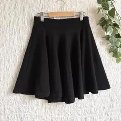 美品✨ミニスカート フレアスカート ブラック 黒 ショート丈 春夏 韓国風 モテ
