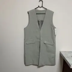 RANAN 新品　ロングジレ ノーカラー　XL 大きいサイズ