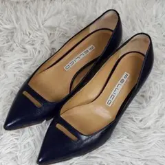 美品 ペリーコ ダマ 高級パンプス オールレザー スクエアトゥ フラットシューズ 美品 ペリーコ ダマ 高級パンプス オールレザー スクエアトゥ フラット