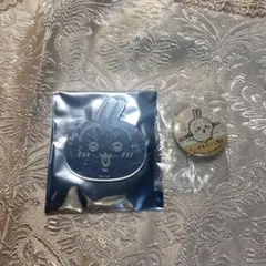 ちいかわ 東京みやげ トレーディング おかおミラーステッカー うさぎ 缶バッジ