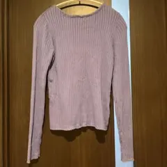 E hyphen world gallery ブルー 薄手 ニット リボン