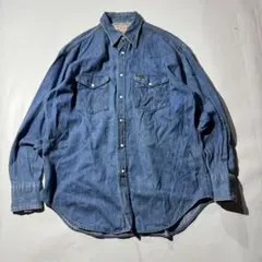 90s Wrangler western denim L/S shirt y2k