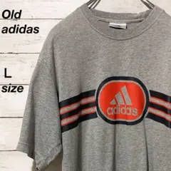 【希少】オールド★adidas ★アディダス ★ Tシャツ グレー　ボーダー