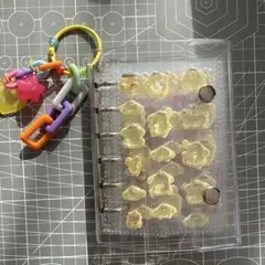 【匿名発送】シール帳　完成品　おすそ分け　　A7サイズ　クリア　ボンボン　ブルー