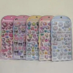 コットンパフィー　サンリオキャラクターズ　キティ　シナモン　マイメロ　クロミ