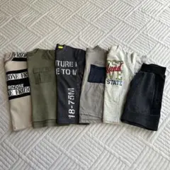 ③男の子 半袖Tシャツ ハーフパンツ 6枚セット 120