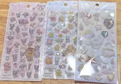うるちゅるポップシール2種 ラインストーンシール1種 3枚セット 正規品