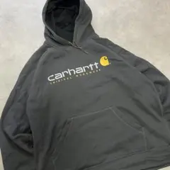 カーハート carhartt フリースパーカー XL ビックロゴプリント