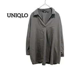 ユニクロ/UNIQLO スキッパーブラウス 7分丈 イージーケア オフィス 定番