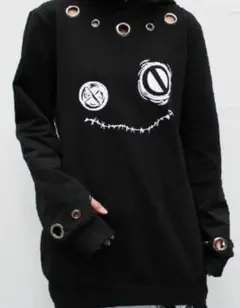 ニーアクロージング NieR CLOTHING 17ホールロングパーカーブラック