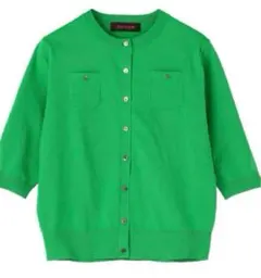 CABaNグリーン 五分袖　カーディガン S 未使用 CABaN 「CABaN」 ニットカーディガン S ライトベージュ