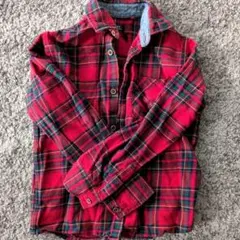 NEXT 赤と緑のチェック柄長袖シャツ