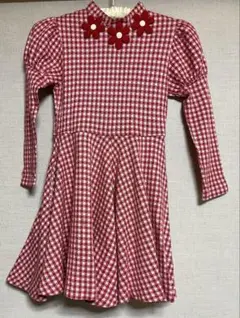 Shirley Temple 赤色　ギンガムチェックワンピース