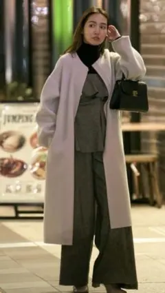 新品タグ付✨フレイアイディー　カシミヤ混BALLI リバーコート