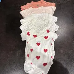 プチバトー　プリント半袖ボディ5枚セット