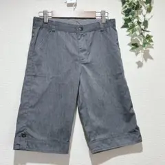 【コムサイズム】140A ハーフパンツ 調整ゴム付き 男女兼用　グレー　お出かけ