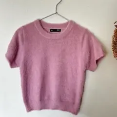 シーイン dazy ふわふわピンク　半袖ニット　XL