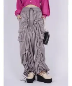PAMEO POSE Drill Belted Baggy Trousers S - メルカリ