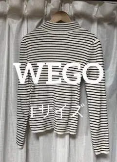 ストライプ長袖ニット Fサイズ