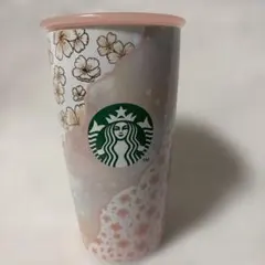 お値下げ‼️Starbucks 桜の花柄タンブラー 持ち手付き
