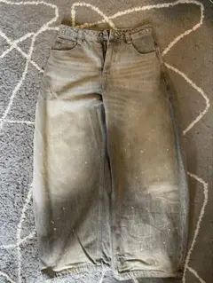 PEOPLESTYLE グレー ワイドパンツ