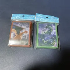 ポケカ　デッキシールド　飛翔　リザードン　飛来　レックウザ