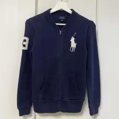 ポロ ラルフローレン コットンニットジップアップビックポニー