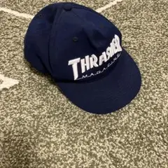 THRASHER ネイビーキャップ ロゴ 刺繍 帽子
