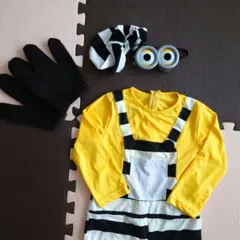 キッズ　ミニオン　ハロウィン衣装4点セット　120 130