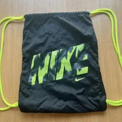 NIKE ドローストリングバッグ ナップサック 黒/蛍光イエロー