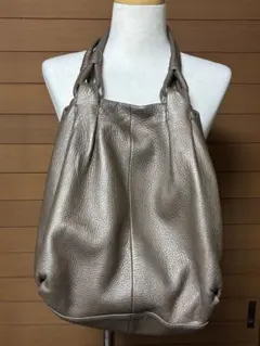 濱野 ハマノ HAMANO トートバッグ 牛革 ブロンズ　中古品