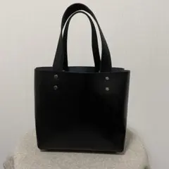 トートバッグ　レザー製（本革）　コンビニ袋　黒　カバン【匿名配送】