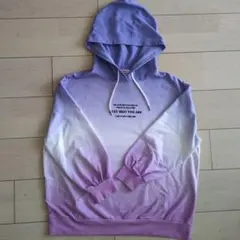 ピンクラテ　グラデーションフード付きパーカー