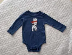 baby gap青いクマ刺繍ロンパース