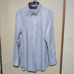 ユニクロ 長袖シャツ Lサイズ グレー ボタンダウン ワイシャツ
