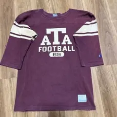 Champion フットボールTシャツ バーガンディ S ナンバリングTシャツ
