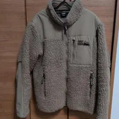 FIRST DOWN フリースジャケット Sサイズ ベージュ