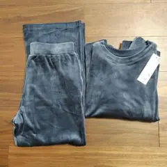 ユニクロ ウルトラストレッチスムースセット ネイビー L