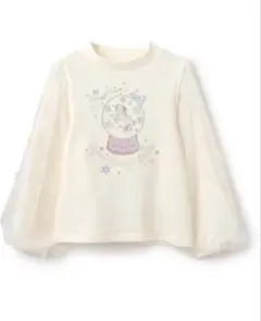 刺繍入りホワイトトレーナー 140cm