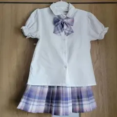 140　紫 制服 スーツ 上下セット 3点セット