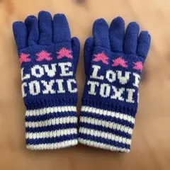 LOVE TOXIC ストライプ手袋 ネイビー