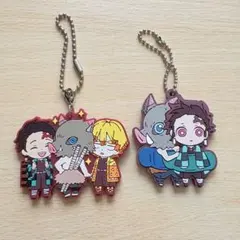 鬼滅の刃 竈門炭治郎 嘴平伊之助 我妻善逸 ラバーストラップ ガチャガチャ