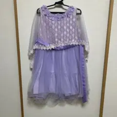 紫のレースフォーマルドレス