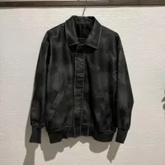 【美品】　合成皮革ジャケット Mサイズ ダークグレー