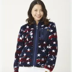 ★秋冬★ラウドマウス★Star柄プリントボアフリースジャケット★L/NV