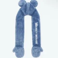 ディズニー ミッキーマウス マフラーキャップ ブルー